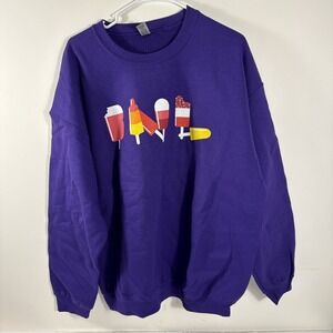 Barenaked Ladies (BNL) Band Sweater Ice Cream Purple Size XL New